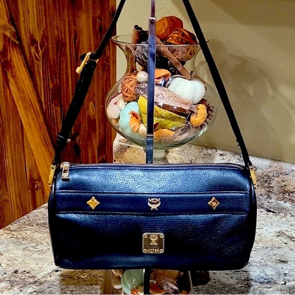 MCM Studded Papillon Barrel Mini Bag, Authentic. EUC - Picture 1 of 10